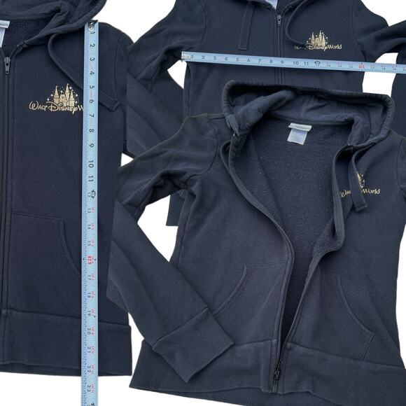 Walt Disney World Disneyland Resort Metallic Zip-up Hoodie Sweatshirt Sz S - Picture 3 of 5